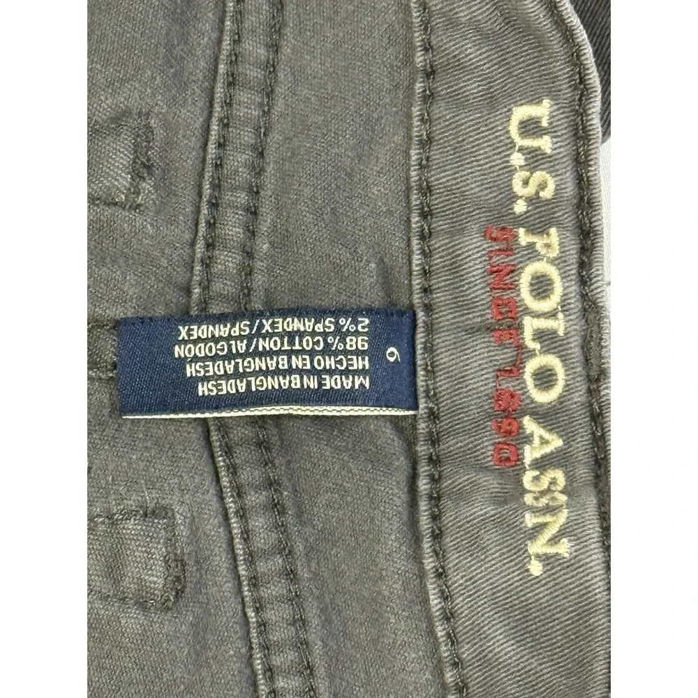 U.S. POLO ASSN Jeans Boys Size 6 straight leg Kids Gray‎ Adjustable Waist
